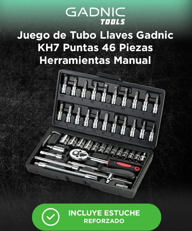 Juego De Herramientas Completo Gadnic X 46 Piezas De Acero