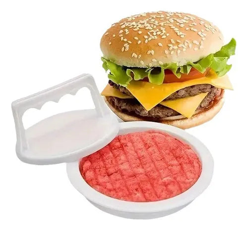 Molde Smash Hamburguesa Caseras Gadnic Prensa C/ Manija Tapa Color Blanco