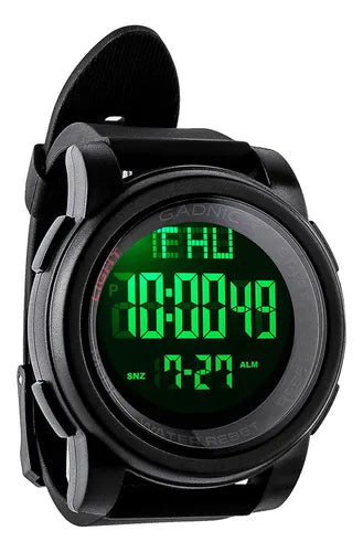 Reloj Digial Deportivo Gadnic Sumergible 50mts Alta Calidad Color De La Malla Negro