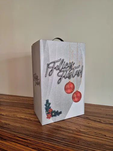 Caja Navideña Navidad Blanca - 9 Productos Vino Sidra Y Mas