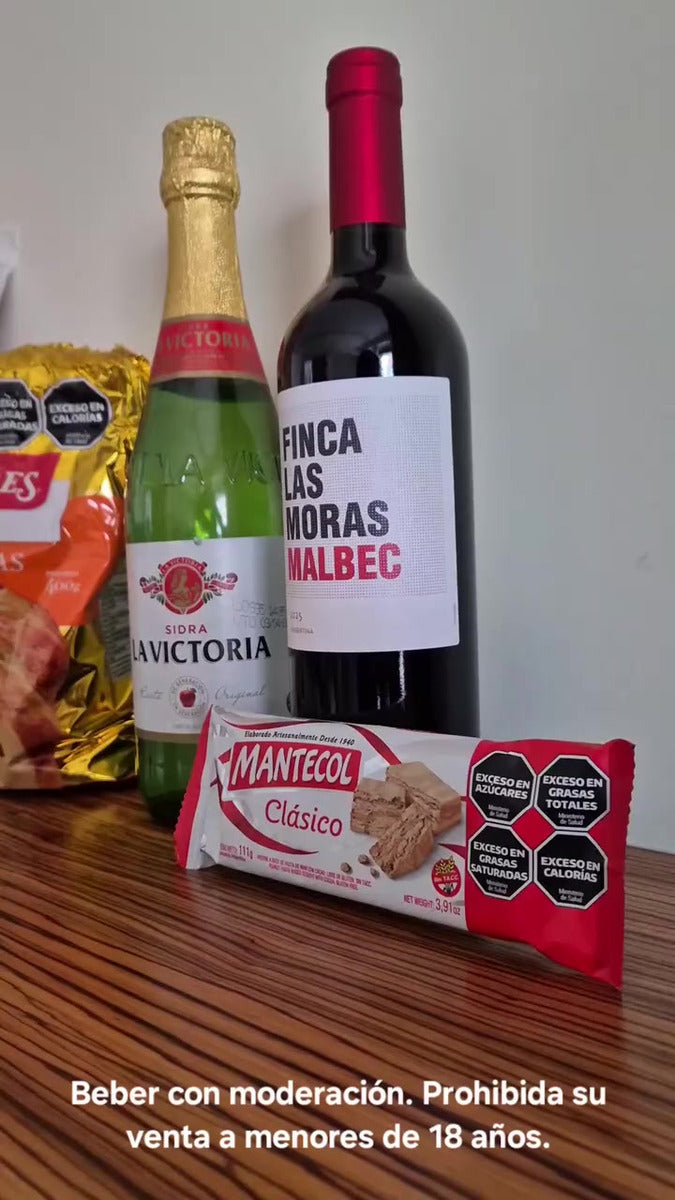 Caja Navideña Navidad Blanca - 9 Productos Vino Sidra Y Mas