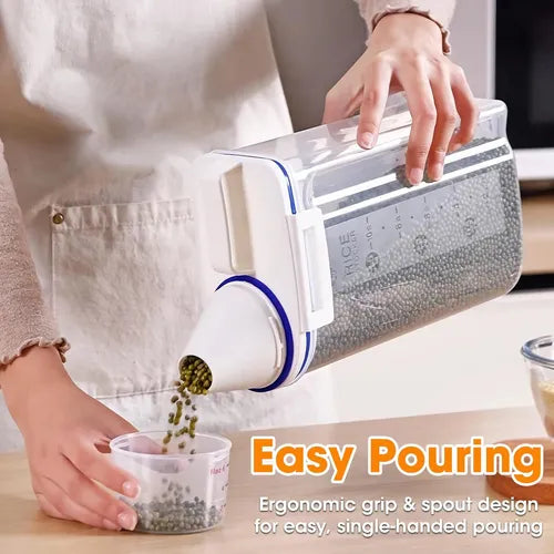 Dispenser Cerealero Contenedor Con Tapa Hermética 2 Litros Transparente