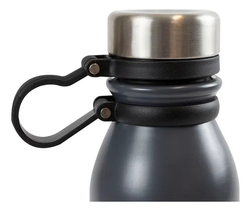 Botella Termica Deportiva Dakota Acero Inoxidable 600ml Color Gris Ocuro