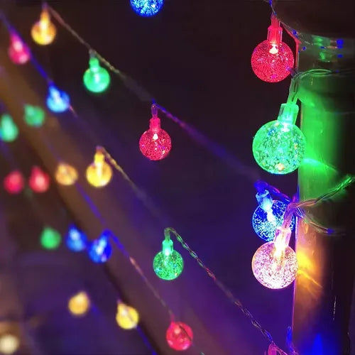 Guirnalda 3mts 20 Burbujitas Led Navidad Deco - Pilas 2aa Multicolor