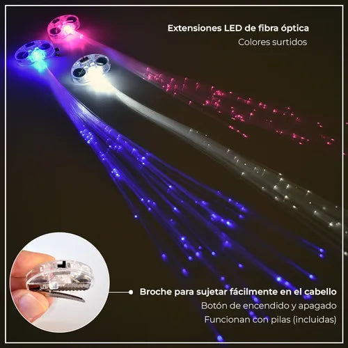 Combo 10 Extensiones De Cabello Led