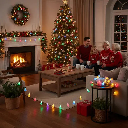 Guirnalda Luces Navidad Arbolito Pino 5metros 28luces 220v Multicolor