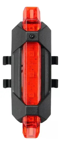 Kit Luces Usb Led Seguridad Bici Dakota 2218 Delantera Y Trasera + Color Negro