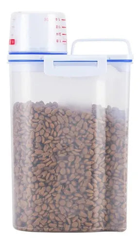 Dispenser Cerealero Contenedor Con Tapa Hermética 2 Litros Transparente